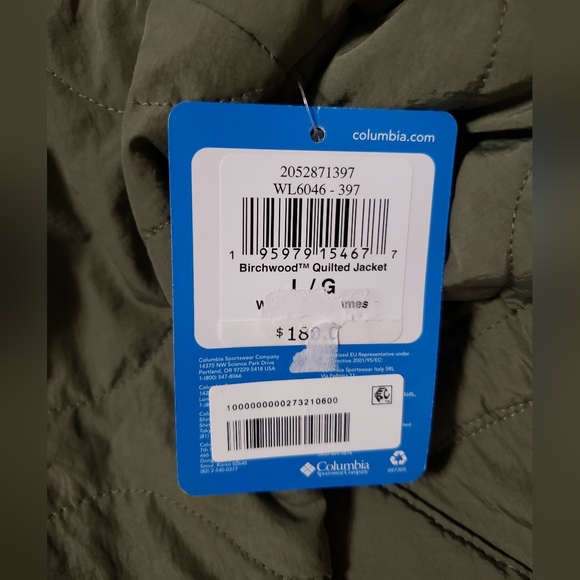 Nwt Womens Columbia  Birchwood Quilted Jacket Green - Picture 10 of 12